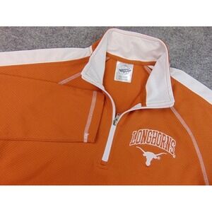 Texas Longhorns Pullover Men Small Rivalry Threads Orange White Mesh Quarter Zip